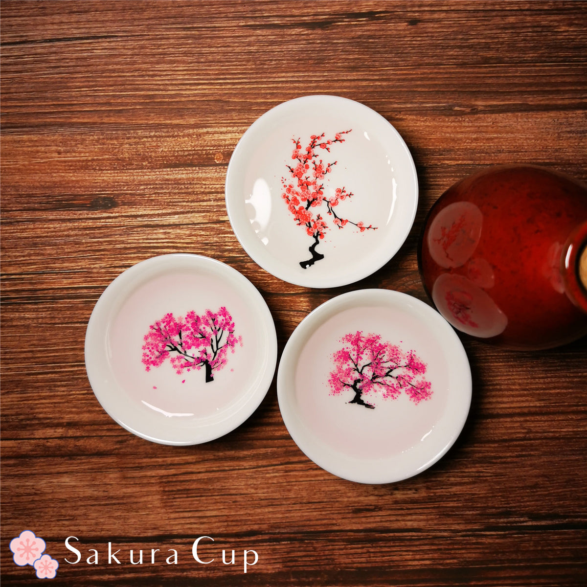 Magic Sakura Cherry Blossom Sake Cup Gift Set
