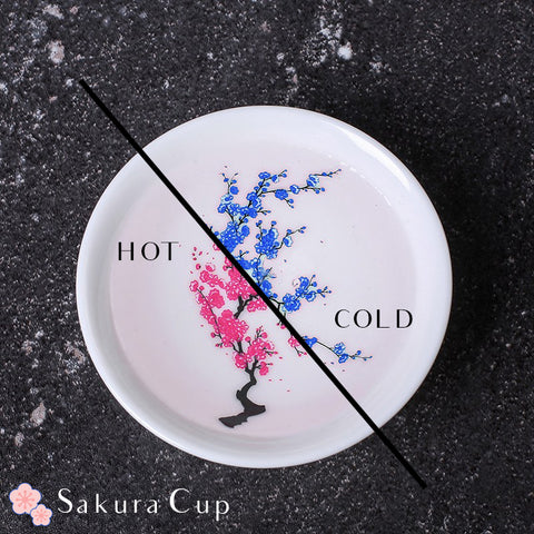 Magic Sakura Sake Cup Color Change with Cold/Hot Water-See Peach